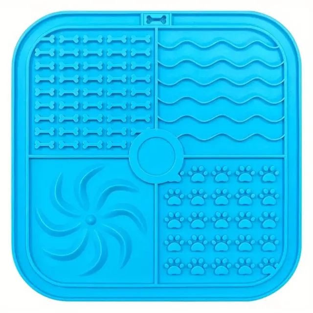 Bottom Suction Cup Non slip Silicone Pet Slow Food Mat Sky Blue - Shop at LoveMi