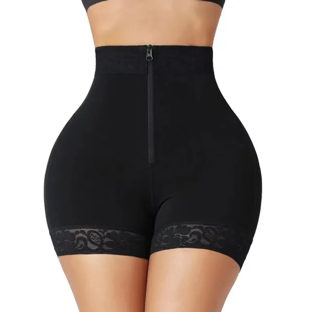 New Hip Slimming Clothes Abdominal Pants Zipper Hip Lifting Black - Shop at LoveMi