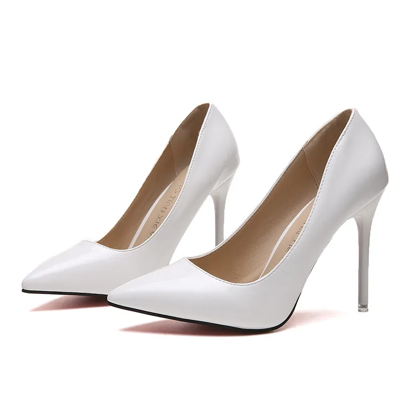 Women's Shoes Spring Nude Stiletto Heel Pointed High Heels - Nude