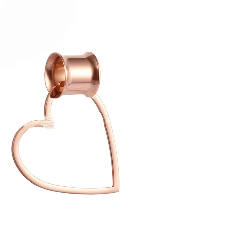 316L Stainless Steel Auricle Ornaments With Love PVD Electroplating