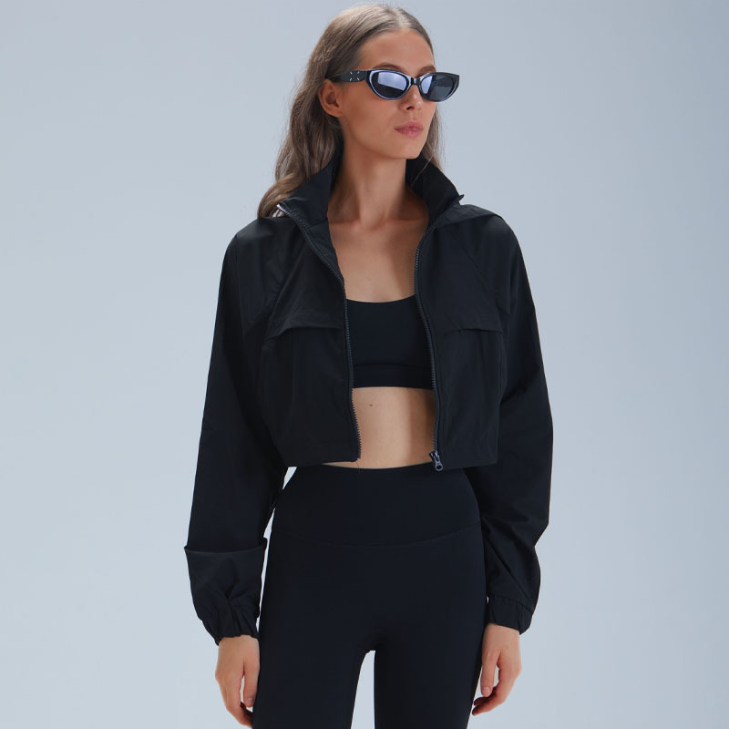 Womens Outdoor Running Slimming Fitness Jacket