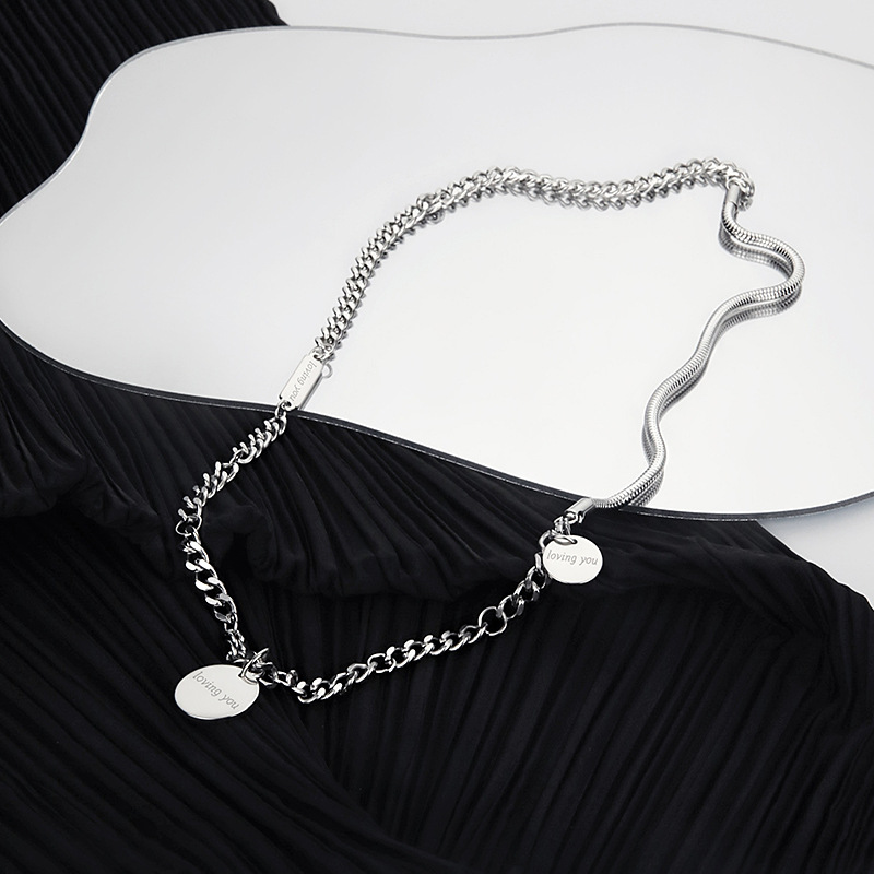 Korean Ins Style Men's Titanium Steel Necklace