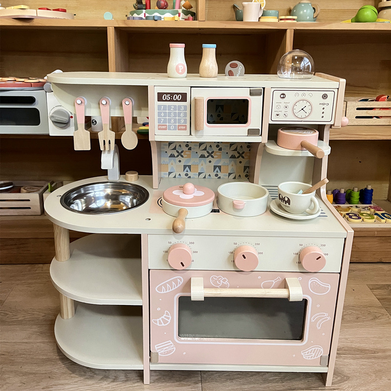 Cookware And Tableware Cutting Play Cooking Wooden Set Toy
