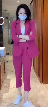 Plus Size Suit Coat Harem Pants Two-piece Set