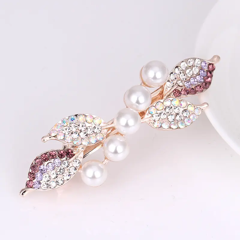 Simple Pearl Alloy Large Bow Hairpin Headdress