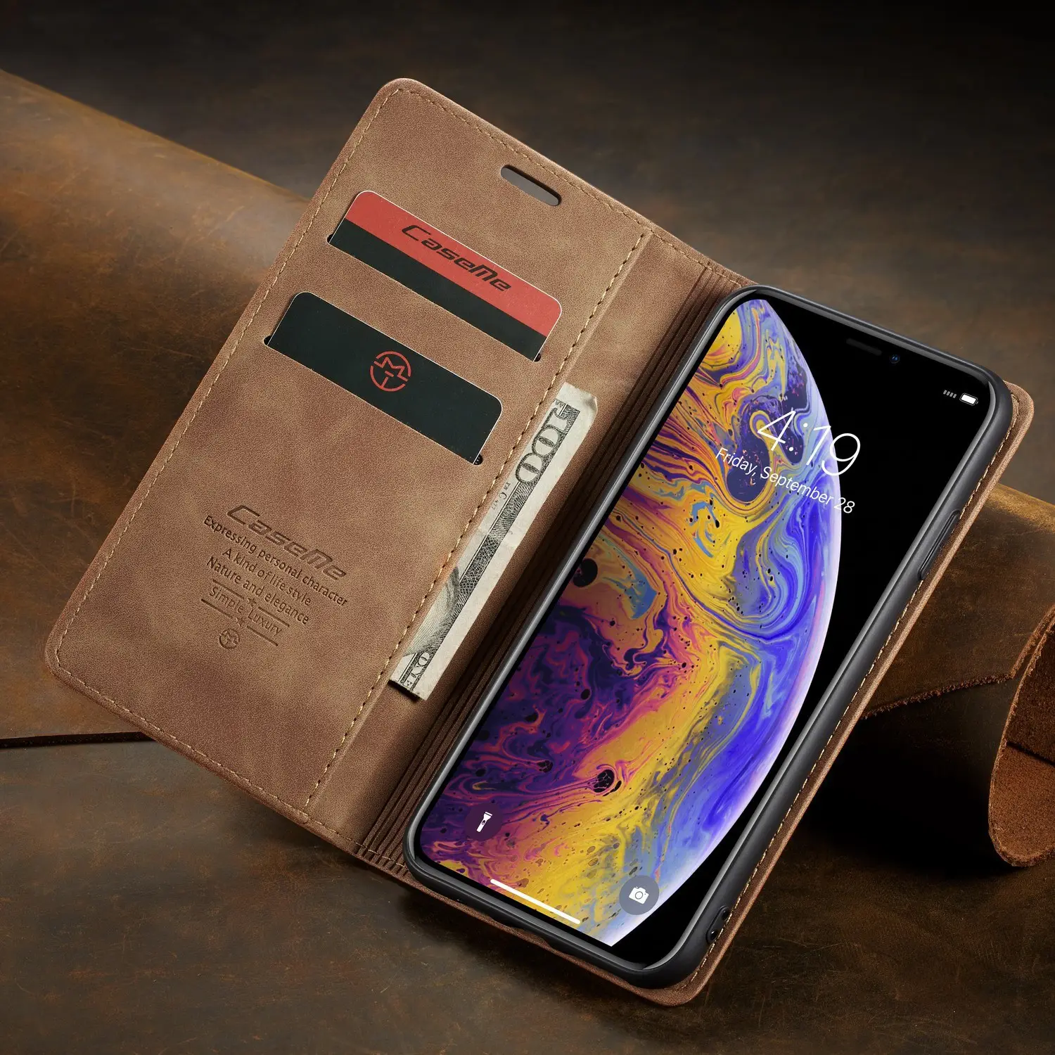Multifunctional Leather Magnetic Phone Case Card Flip