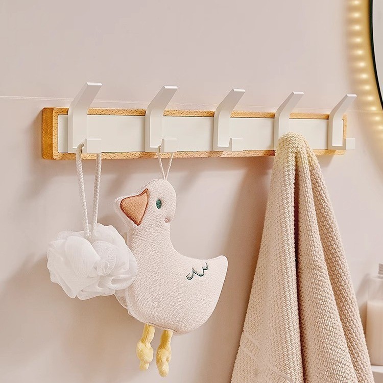 Rustic-style Cream-white Bathroom Towel Hook