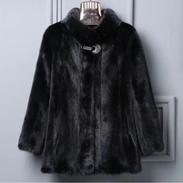 Women's Casual Marten Overcoats Coat Black Stand Up Collar - Shop at LoveMi