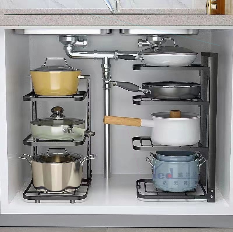 Pot Storage Kitchen Stainless Steel Storage Rack Pot Rack - Image 3