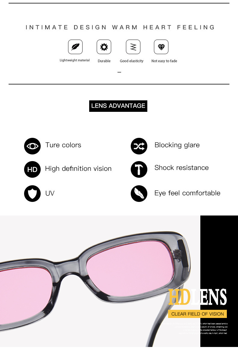 Title 6, Sunglasses Square Jelly Color Too Glasses