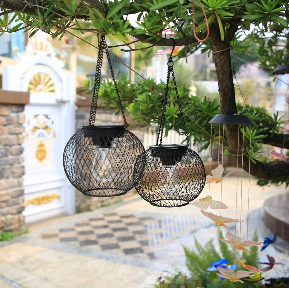 Fashion Simple Solar Garden Metal Hanging Lamp - CJdropshipping