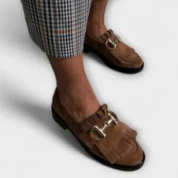 Casual Low Heel Tassel Plus Size All match Loafers Brown - Shop at LoveMi