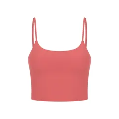 Push Up Shockproof Beauty Back Strap Sports Fitness Yoga Top With Chest Pad - Red - View 1