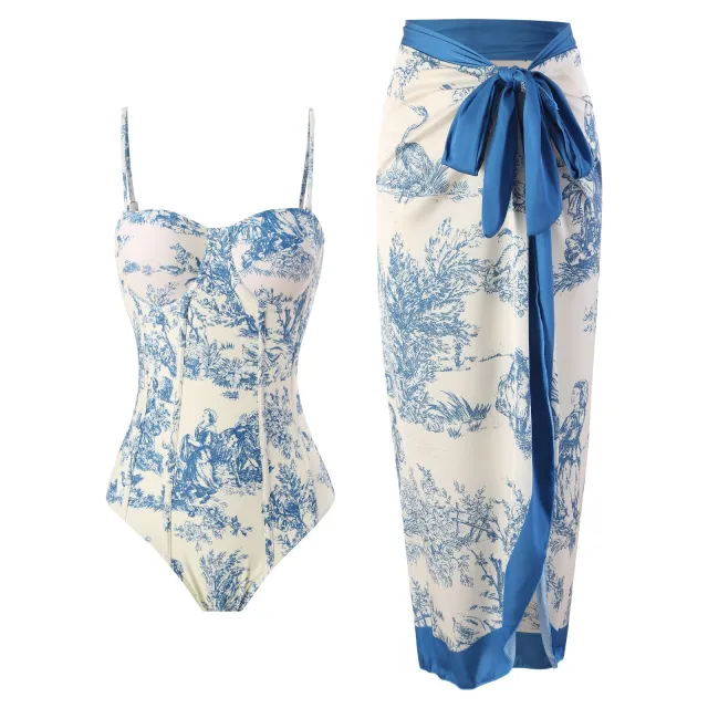 Fashion New One piece Swimsuit Women Blue - Shop at LoveMi