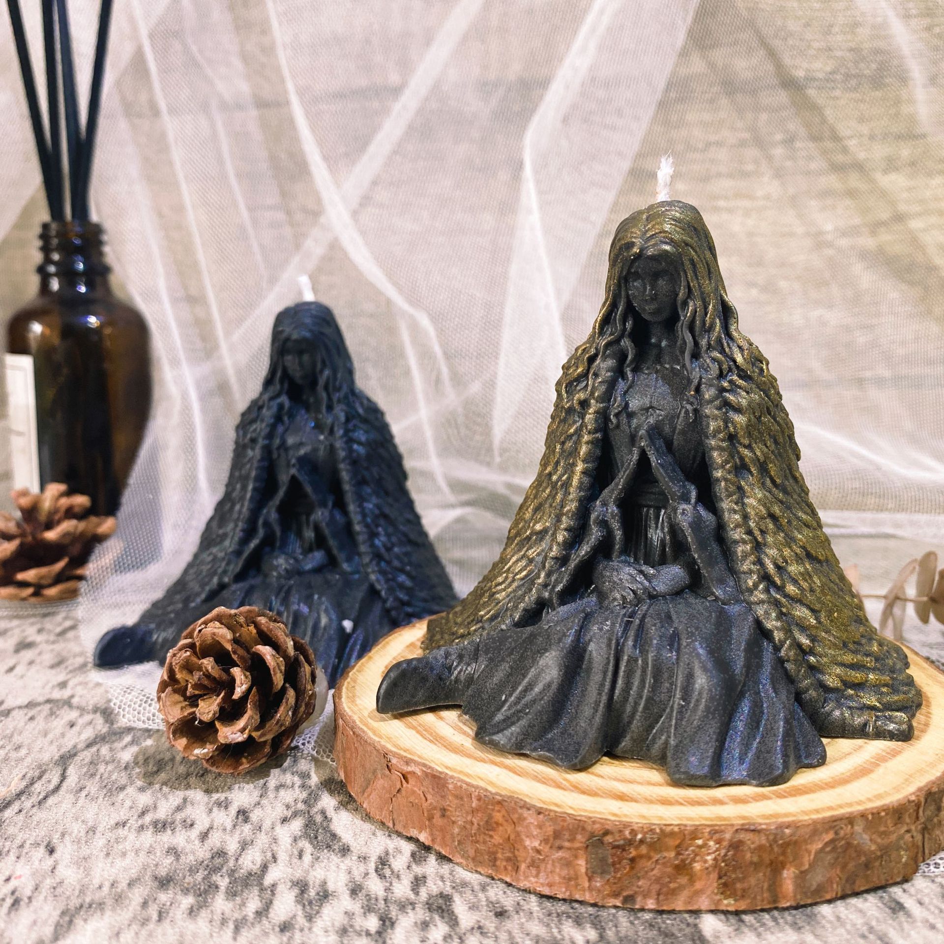 Title 1, European Ghost Wizard Candle Holder