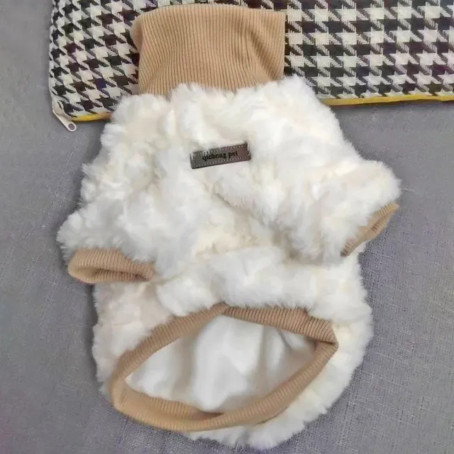 Small And Medium sized Dogs Thick Warm And Cute Turtleneck Plush Cotton padded Coat High Collar - Shop at LoveMi