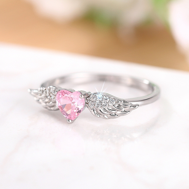 Angel Heart Ring With Wings For Women