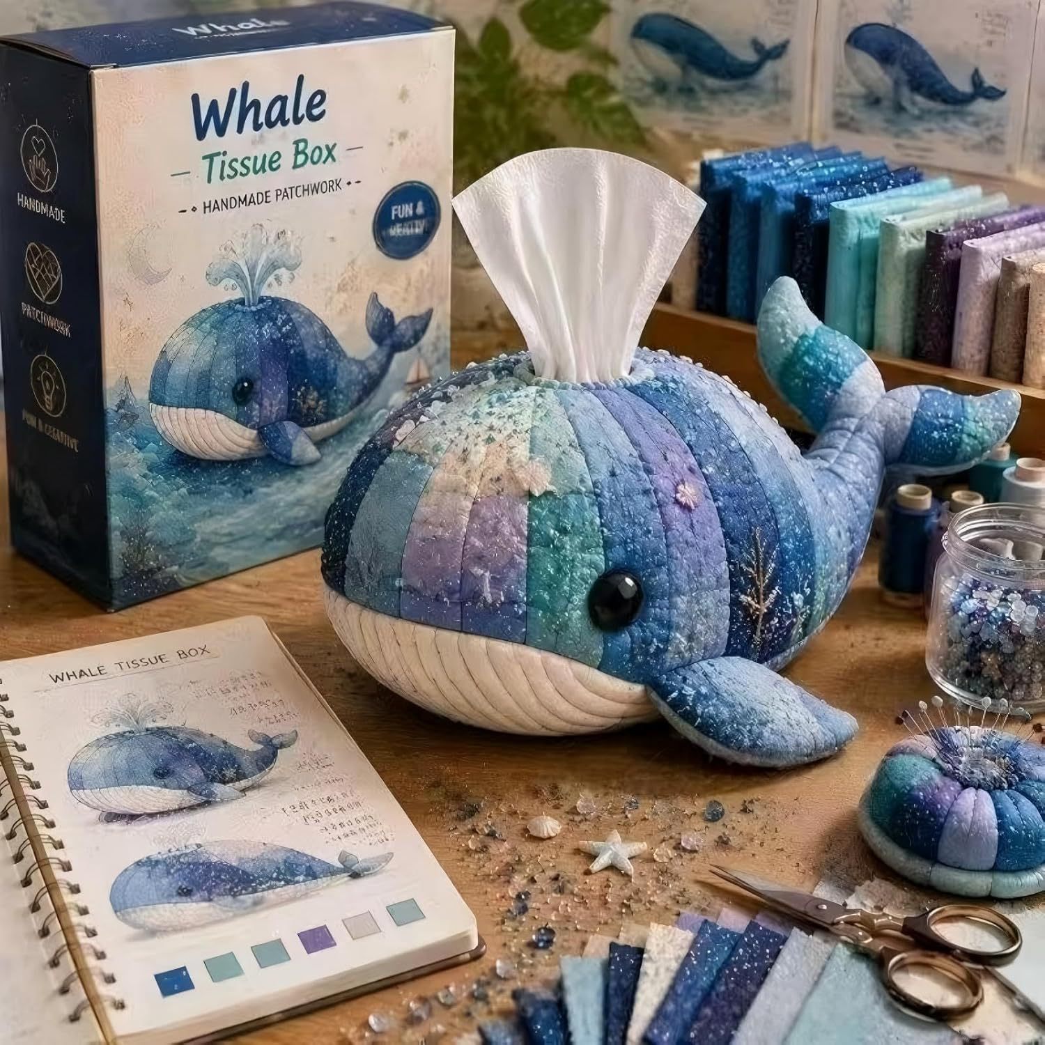 DIY Patchwork Animal-Shaped Tissue Box