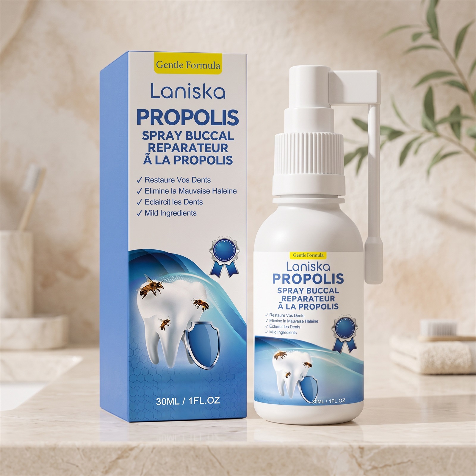 Mild Oral Cleaning Spray - Portable Breath Freshener Mist for Daily Hygiene Care