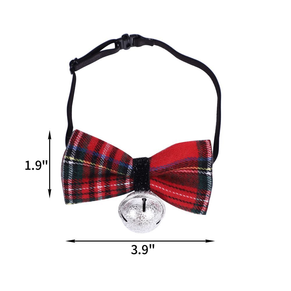 Red Plaid Bow Tie