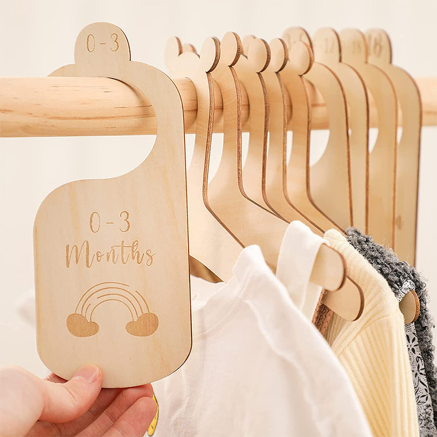 Wooden Size Divider For Baby Wardrobes Newborn