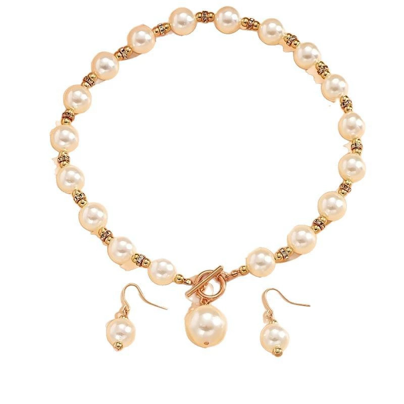 Mother-of-Pearl Necklace and Earring Set