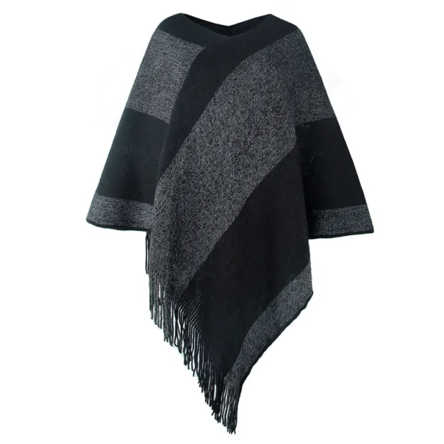 Fashion Tassel Knitted Scarf Shawl Black - Shop at LoveMi