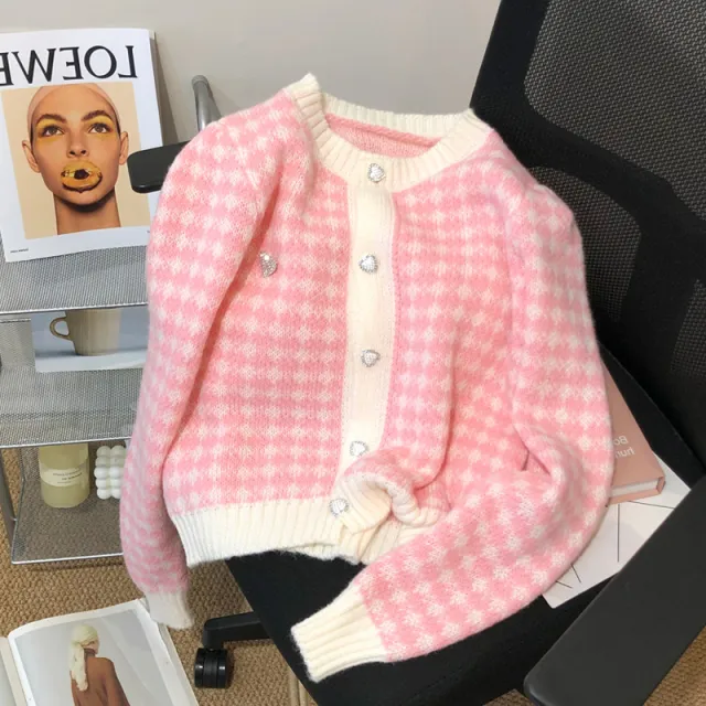 New Design Sense Loose All matching Sweater Coat Fashion Pink - Shop at LoveMi