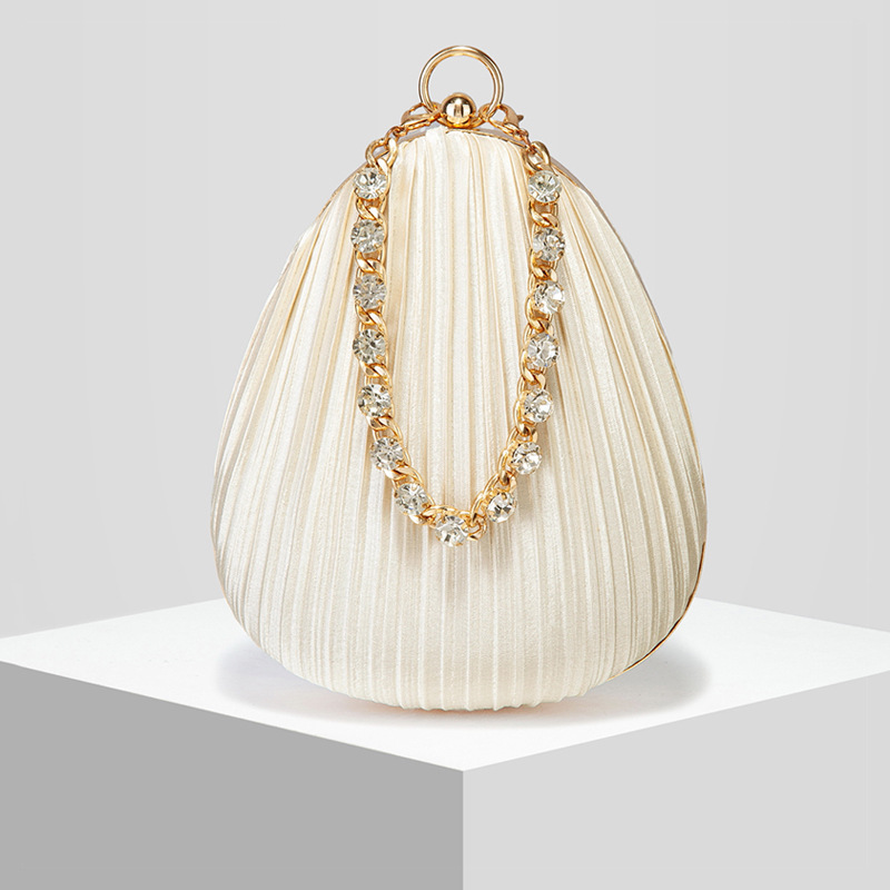 Satin Pleated Evening Clutch, picture 4 of 5