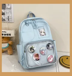 College Backpack Junior High School Students - Blue - View 1