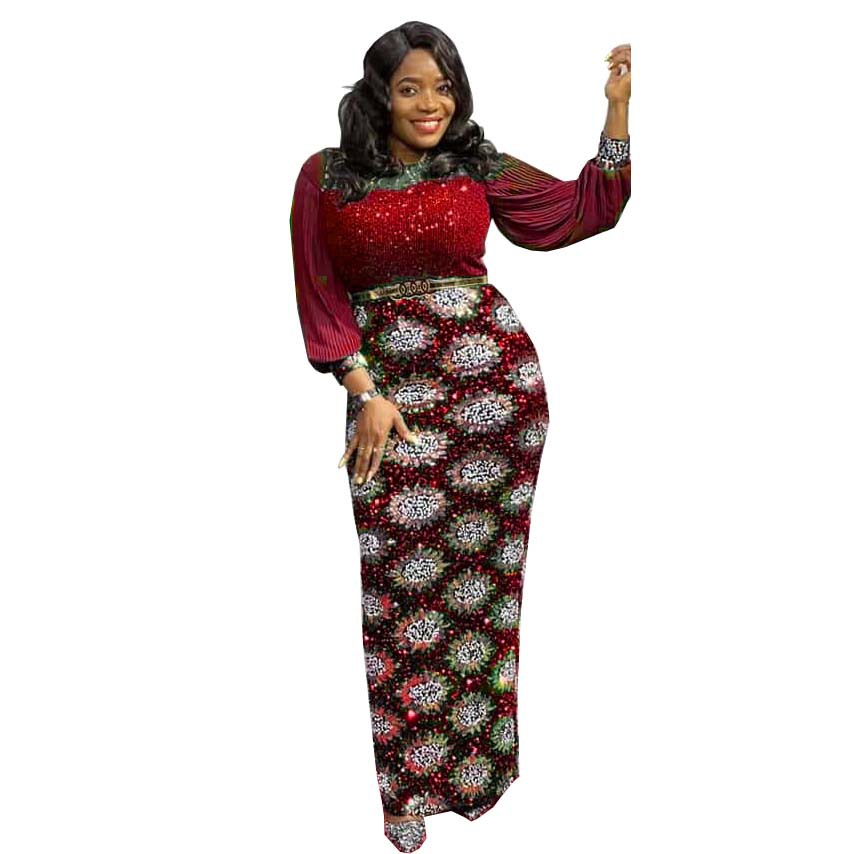 Sequin Long-Sleeve Long Dress, picture 9 of 11