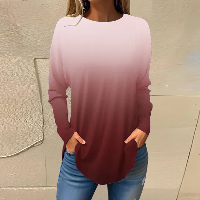 Women's Versatile Long Sleeve T shirt Personalized Street Style Loose Print G67Z1983 - Shop at LoveMi