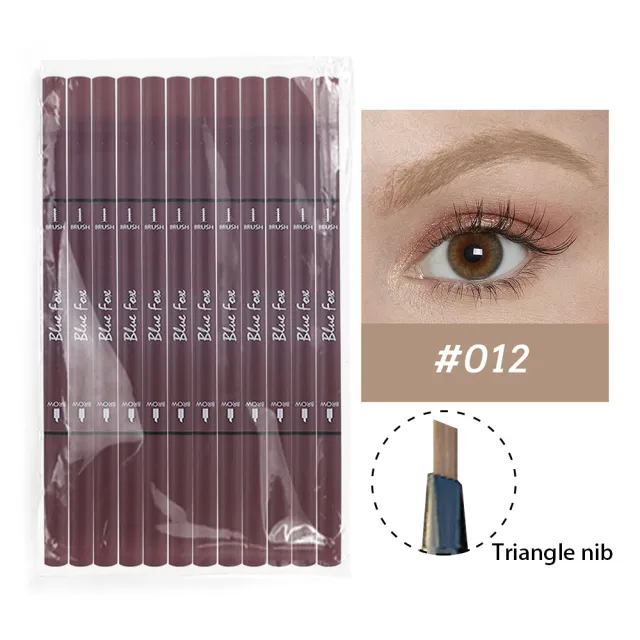 Ultra fine Double headed Eyeliner Eyebrow Pencil Rotatable Bf012Light Brown - Shop at LoveMi