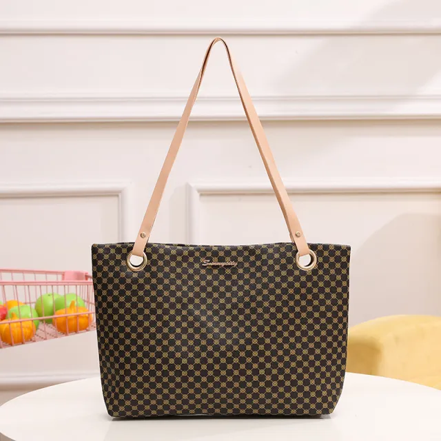 Women's Dotted Prints Shoulder Bag Coffee - Shop at LoveMi