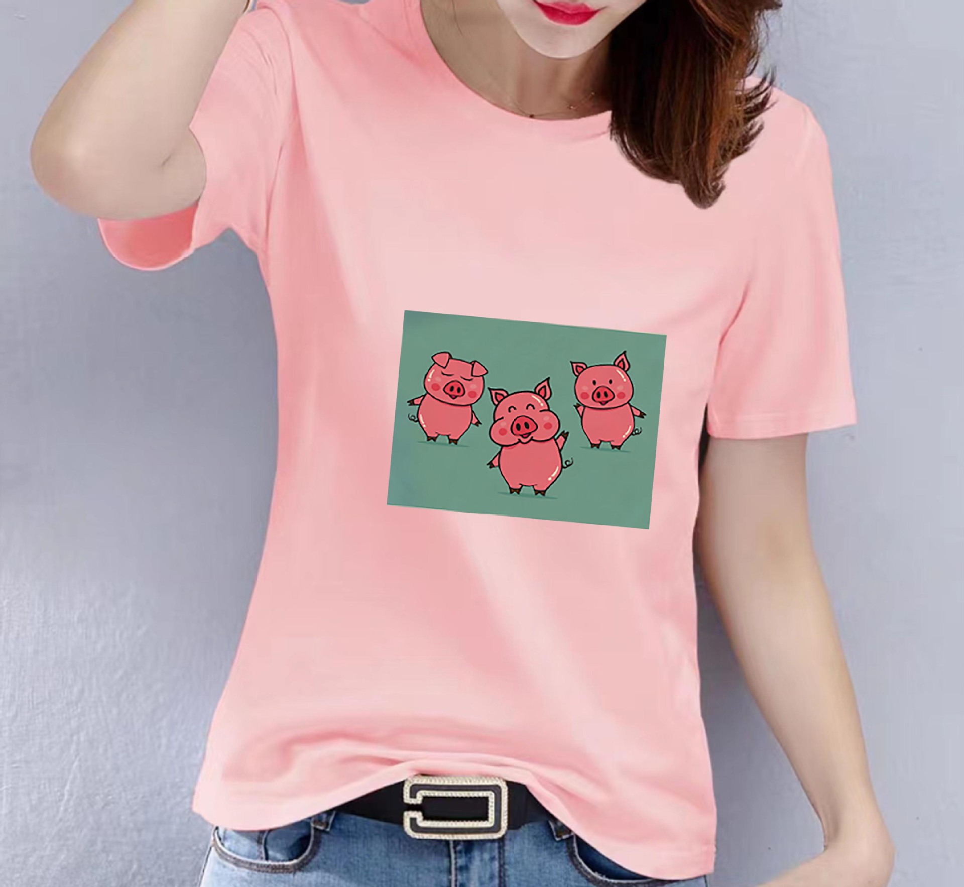 Fashionable Loose Printed Top For Women T-shirt - Picture 12 of 16