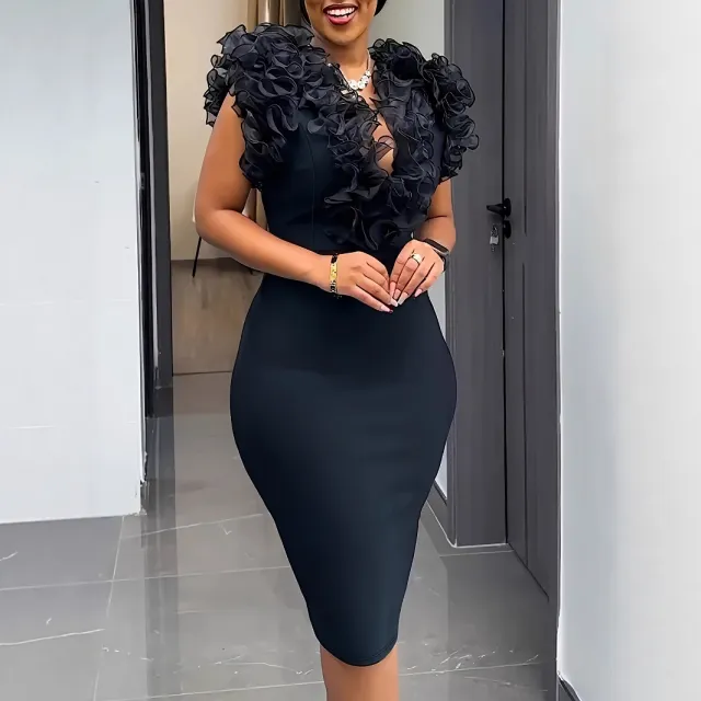 Elegant And Fashionable Plus size Dress For Women Black - Shop at LoveMi