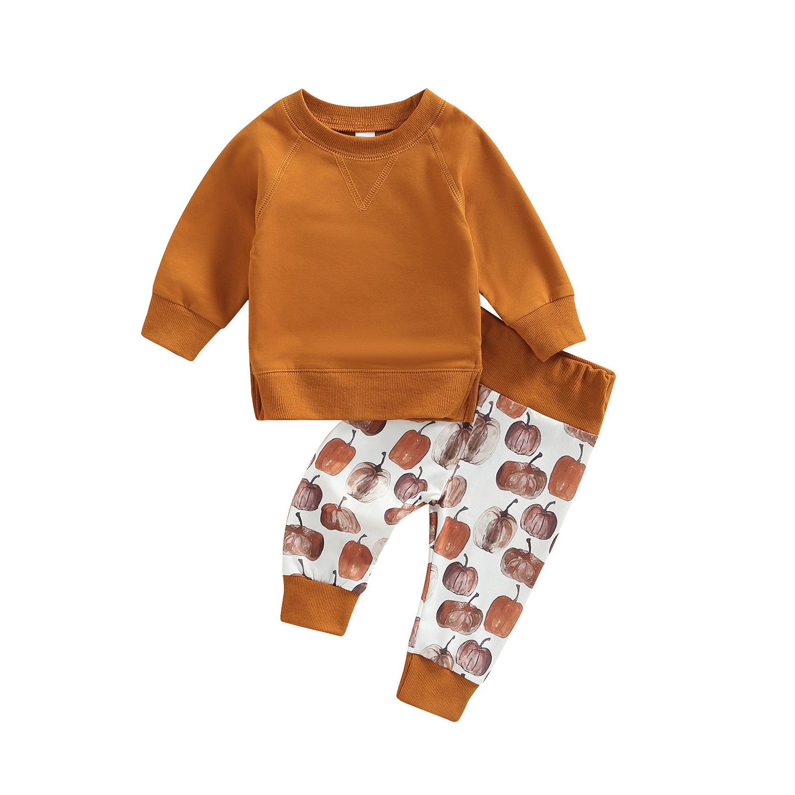 Title 6, Halloween Kinder Langarm Sweatshirt Kürbis Druc...