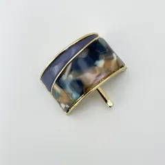 Simple Metal Low Ponytail Hair Clip Back Head Barrettes - 506 Blue - View 1