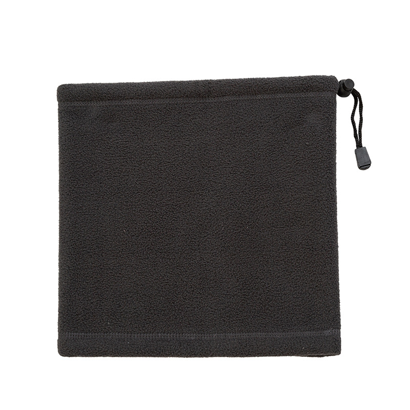 Warm fleece-lined thickened versatile neck gaiter (black)