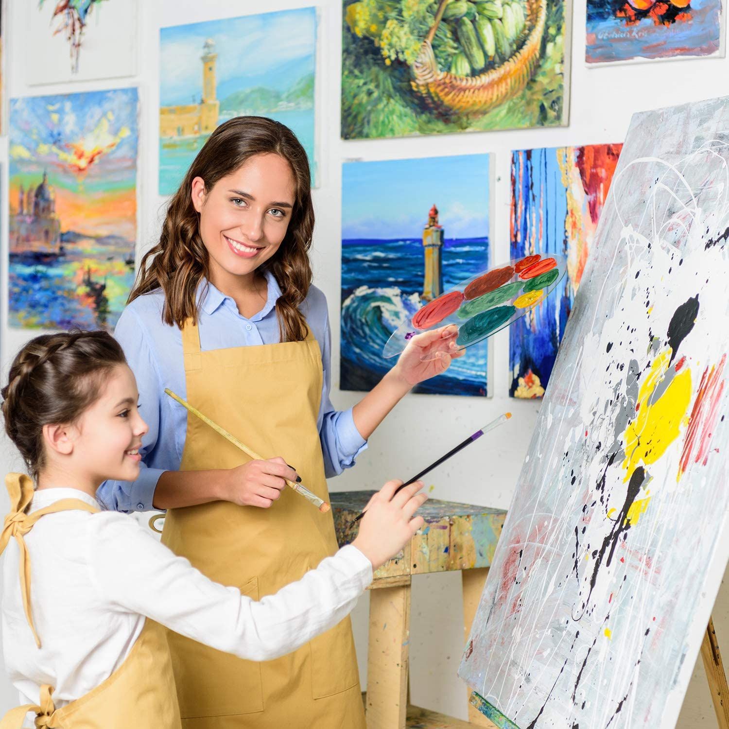 3-Piece Paper-Film Acrylic Transparent Palette