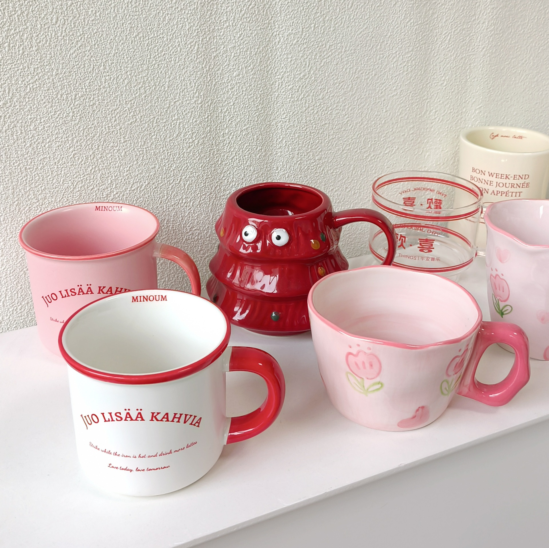 Title 1, Red high temperature resistant ceramic mug, the...