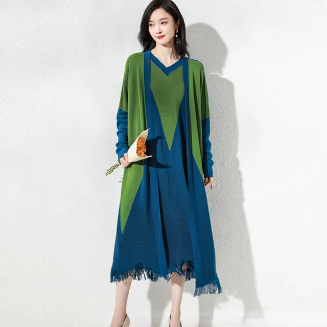 Knitted Ice Silk Bottoming Shirt Sky Blue Cardigan - Shop at LoveMi
