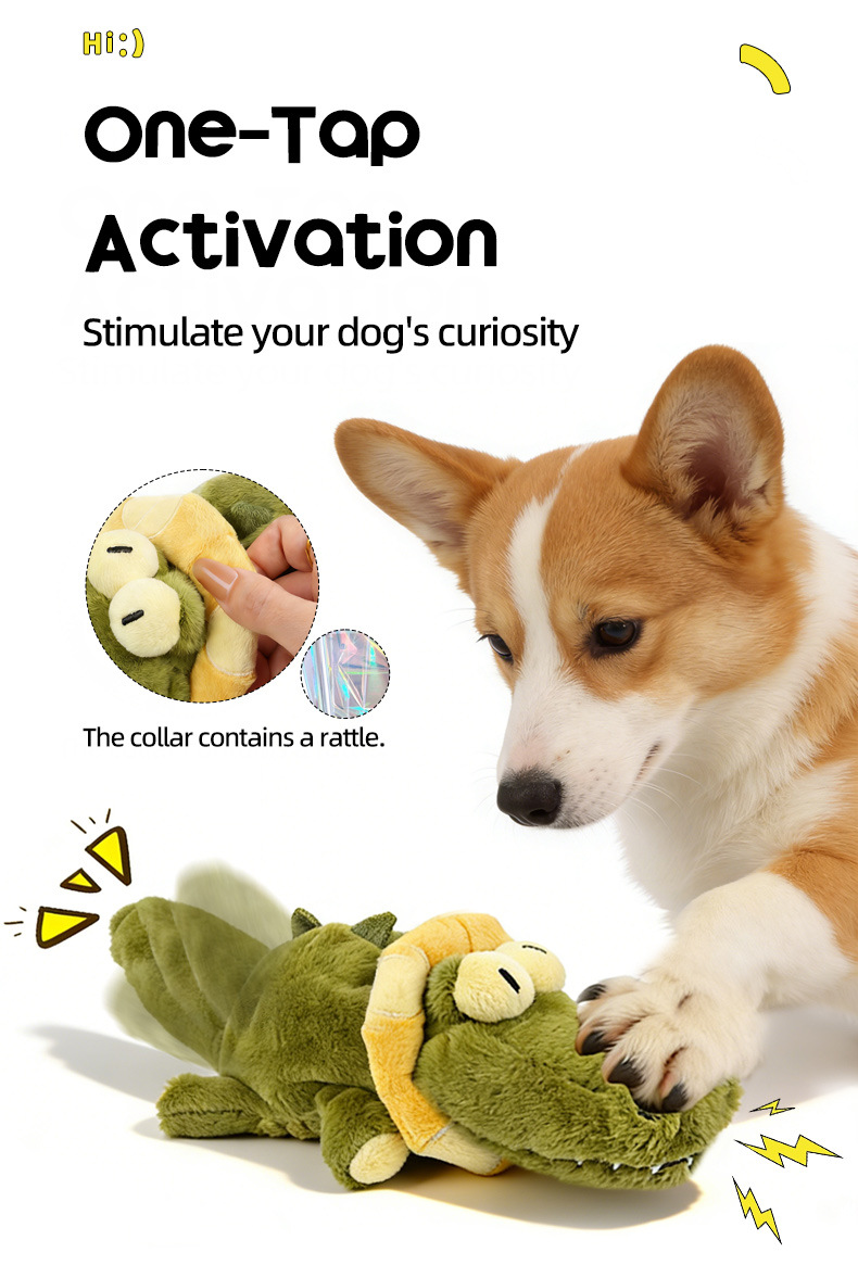 Electric Plush Dog Toy Vibrating Interactive Rechargeable detail photo 9