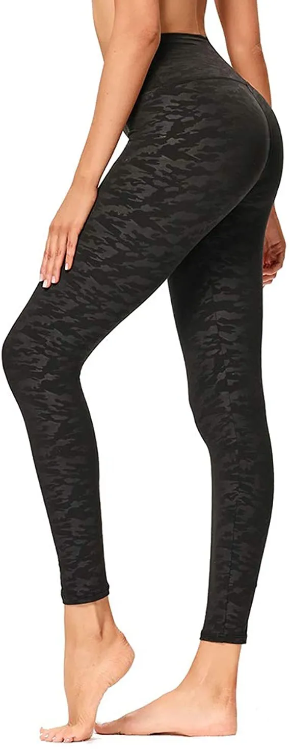 High Waist Leggings Women's Yoga Slim Waist - Camouflage Embossing-Ltoxl