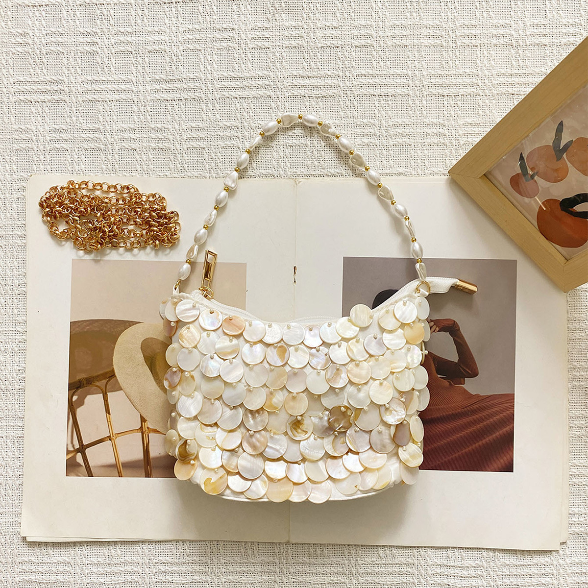 Handwoven Shell-Shaped Dumpling Bag For Women product image