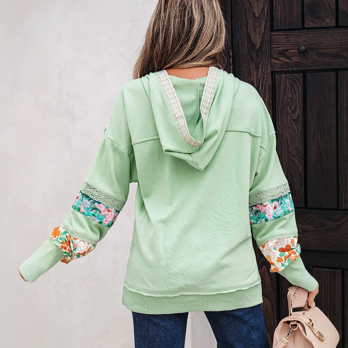 Womens Casual New Hooded Long-sleeve Top