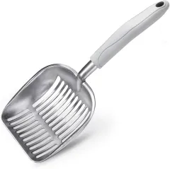 Aluminum Alloy Pet Cat Litter Scoop - Beige - View 1