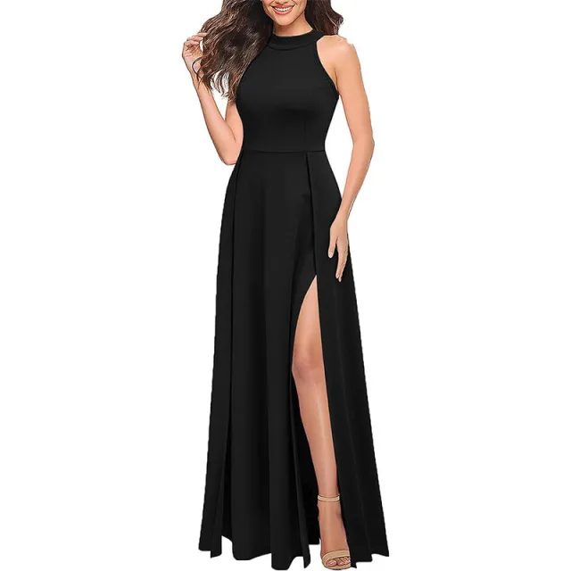 Women's Halter Evening Dress Summer Fashion Black - Shop at LoveMi