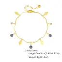 Resort-style Copper Devil-eye Butterfly Zircon Anklet view 3