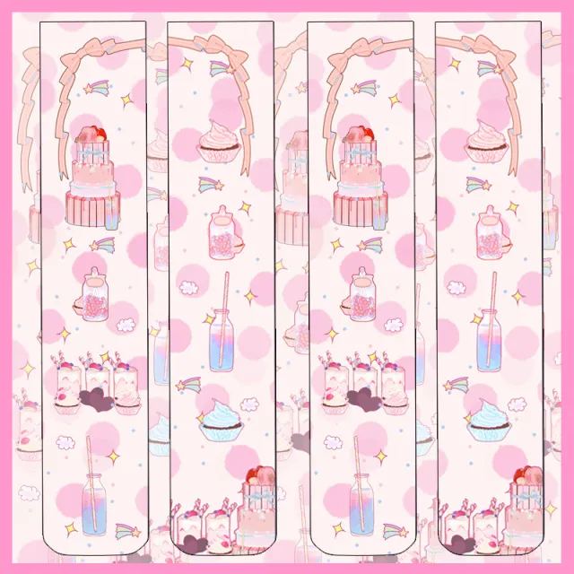 Lolita Cute Overknee Long Boot White Velvet Socks Pink - Shop at LoveMi